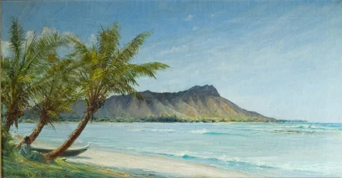 Spiaggia di Waikiki alla Luce del Sole